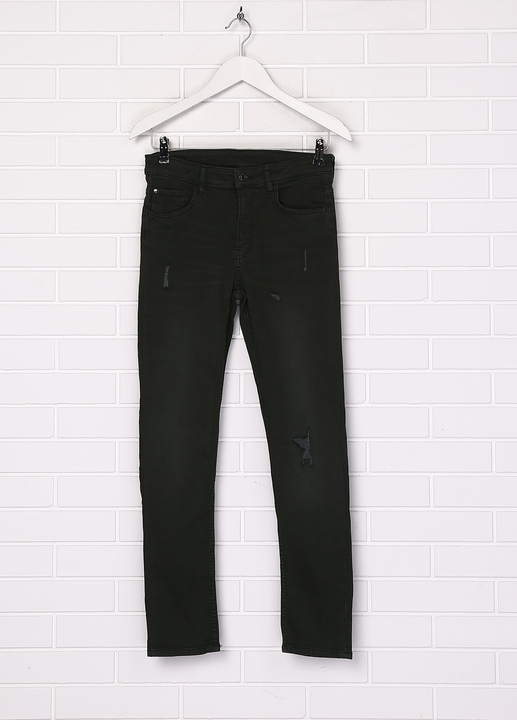 Хаки демисезонные джинсы H&M