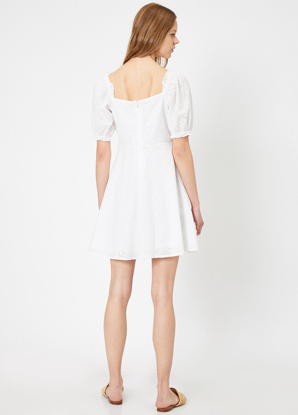 Білий кежуал плаття, сукня кльош KOTON
