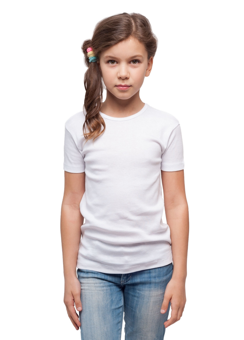 Біла демісезонна футболка дитяча Наталюкс 21-3302