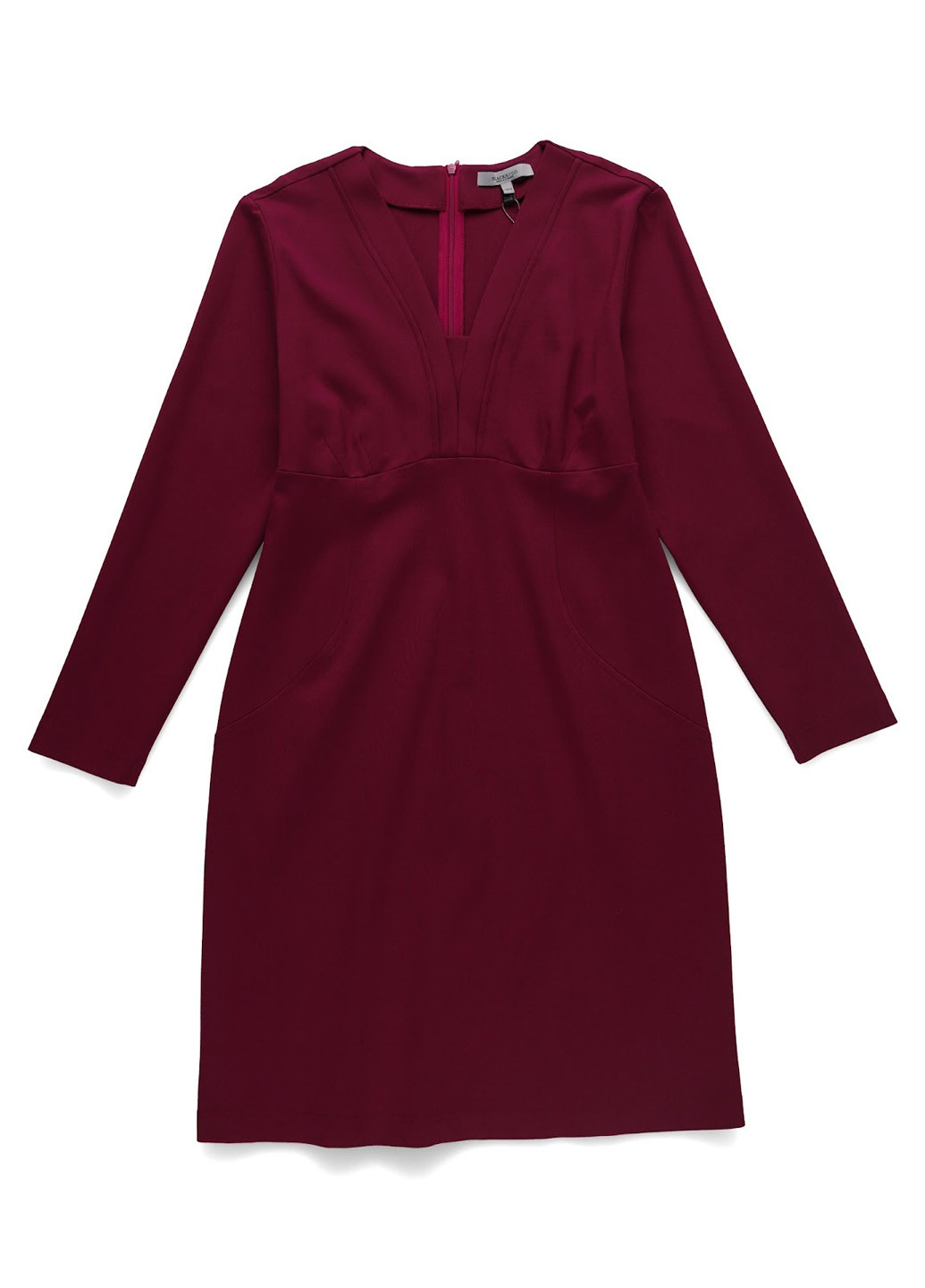 Бордова ділова сукня а-силует Slacks & Co. однотонна