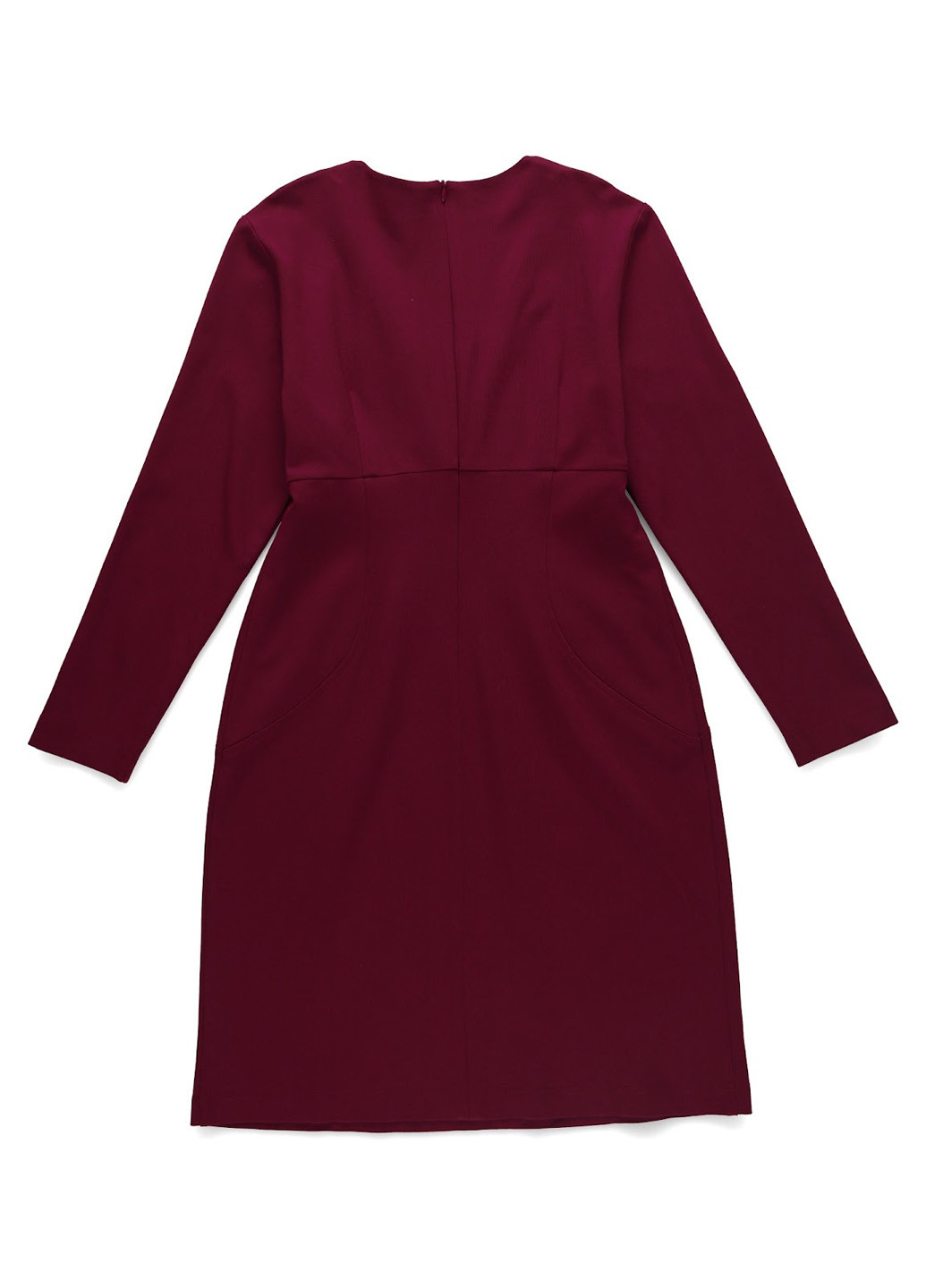 Бордова ділова сукня а-силует Slacks & Co. однотонна