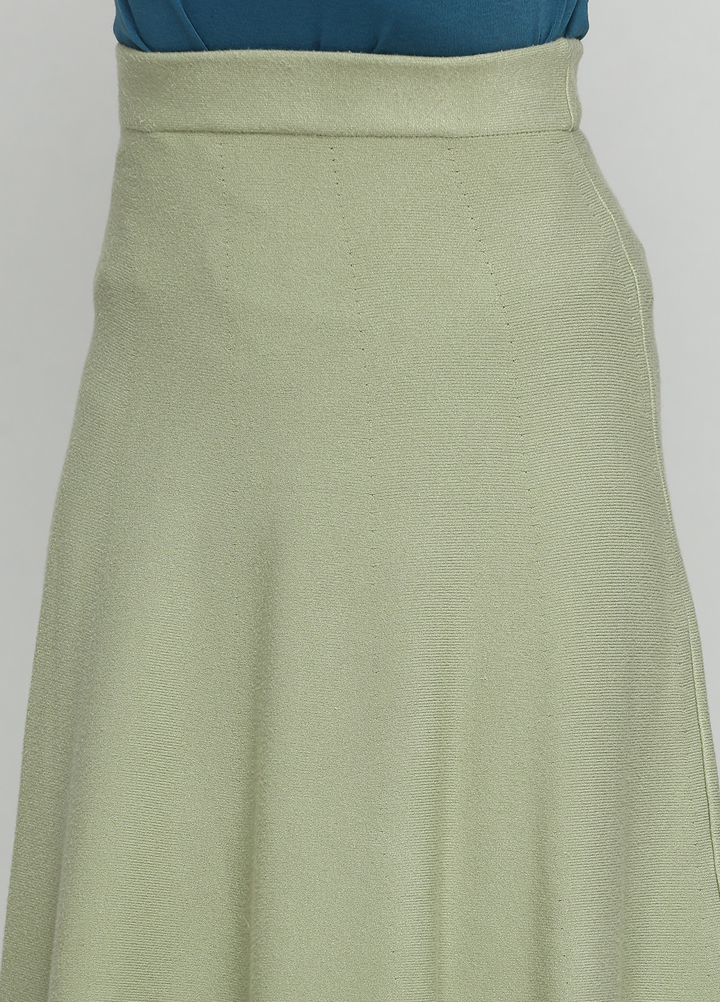 Оливковая кэжуал однотонная юбка Birginia клешированная