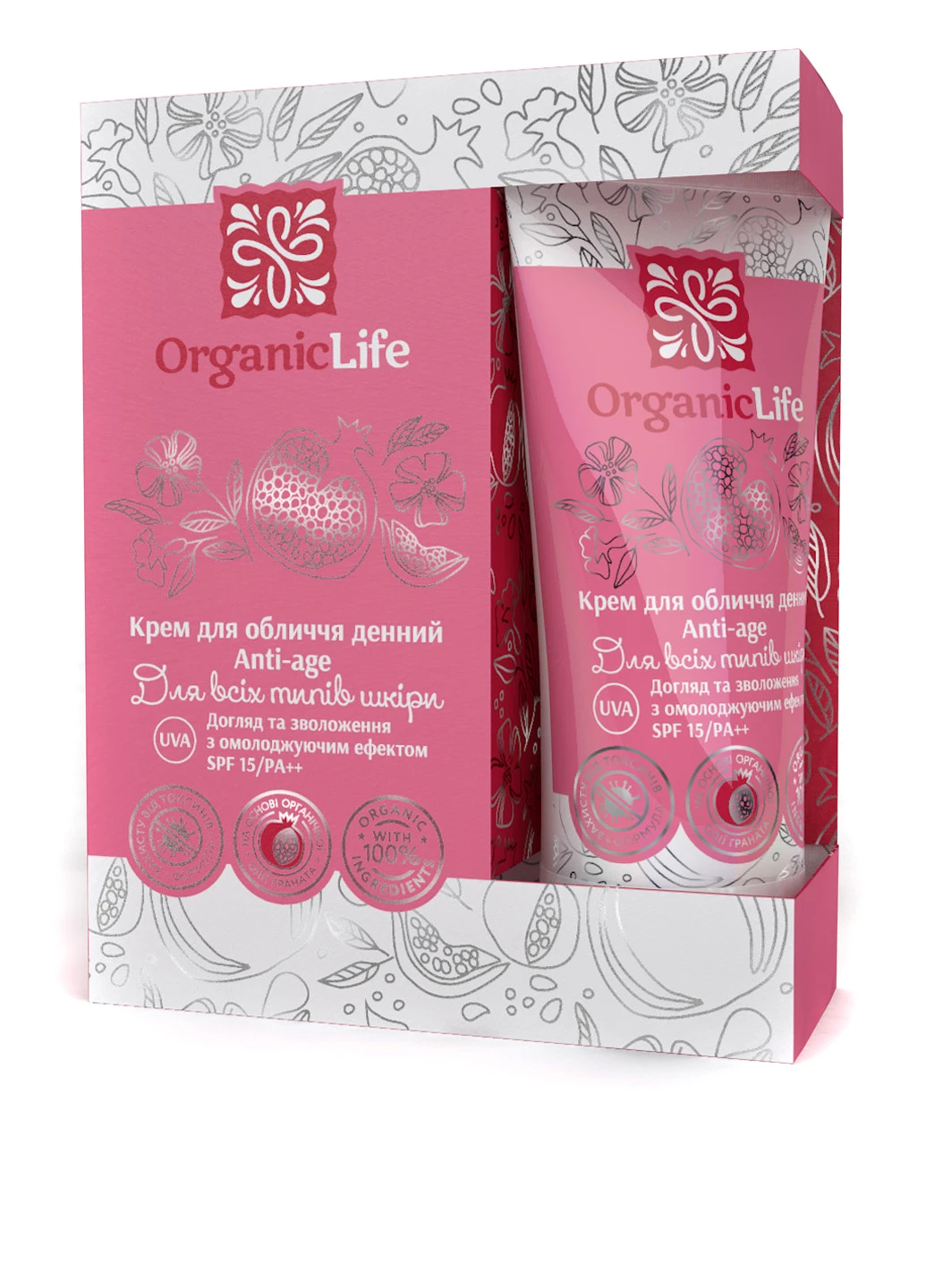 Organic Life Крем для обличчя денний «Anti-age», 50 мл — Крем, (17768890)