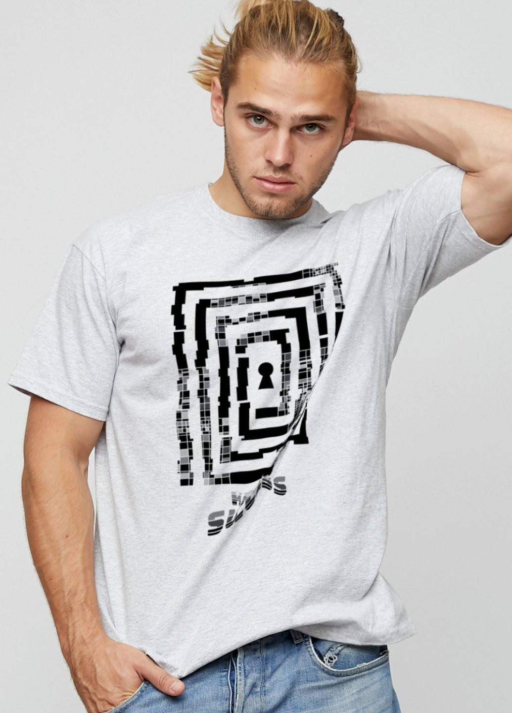 Сіра футболка чоловіча basic YAPPI