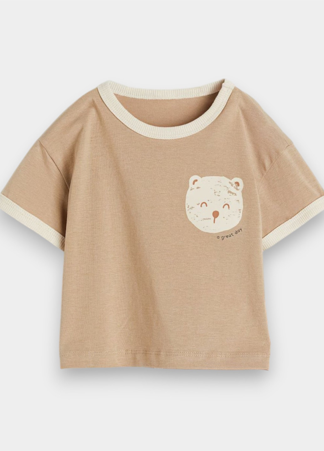 Бежева літня футболка H&M