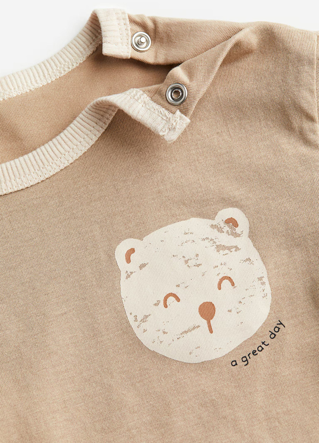 Бежева літня футболка H&M