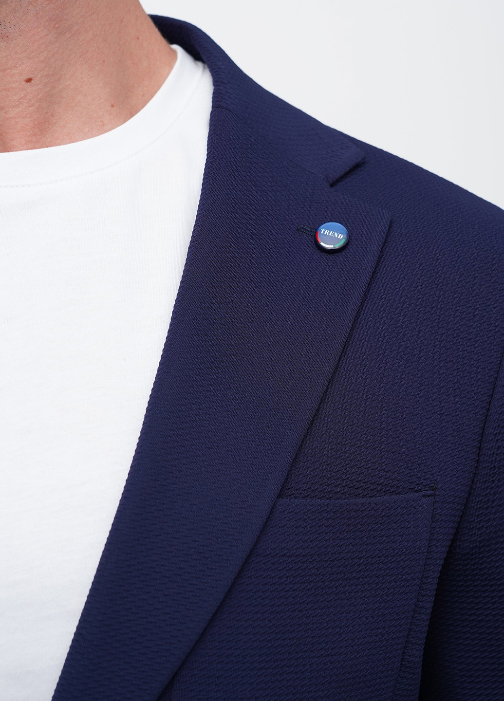 Темно-синий демисезонный костюм (пиджак, брюки) брючный Trend Collection