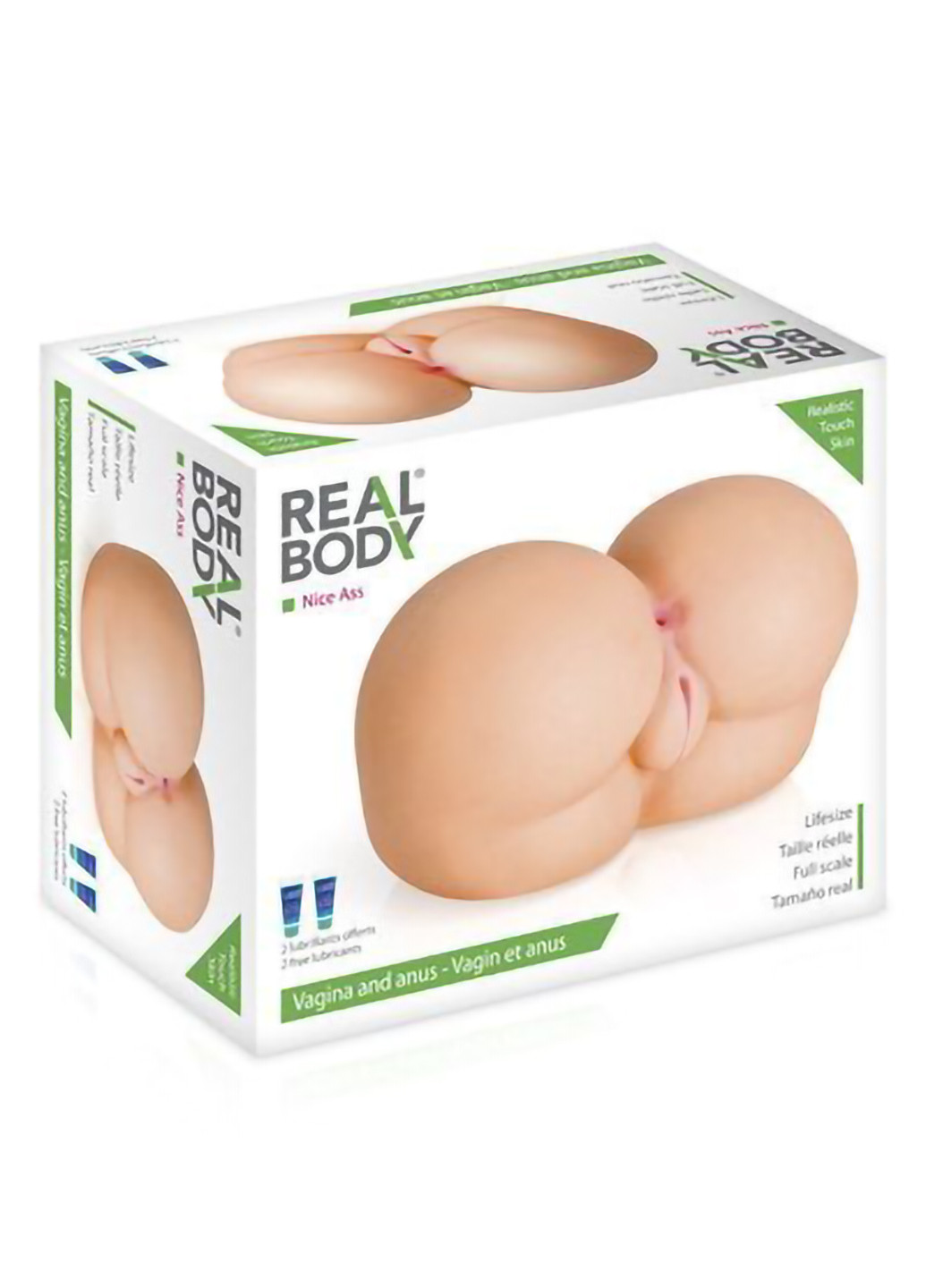 Мастурбатор попа - Nice Ass, два входи: вагіна та попка Real Body (254151963)