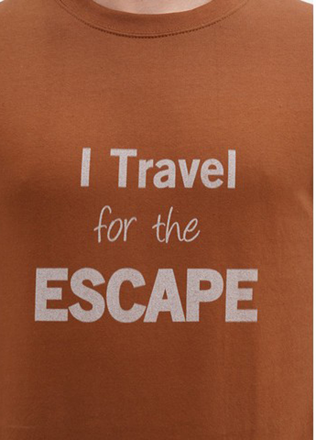 Світло-коричневий світшот Just Hoods напис без декору (361960047)