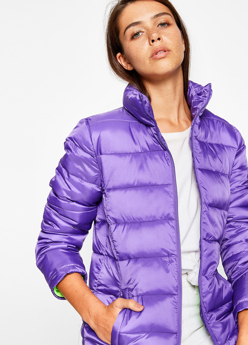 Фиолетовая зимняя куртка KOTON