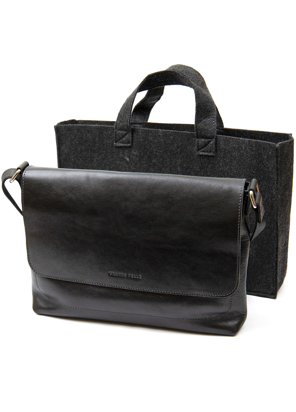 Мужская кожаная сумка 30х23х6 см Grande Pelle (252126940)