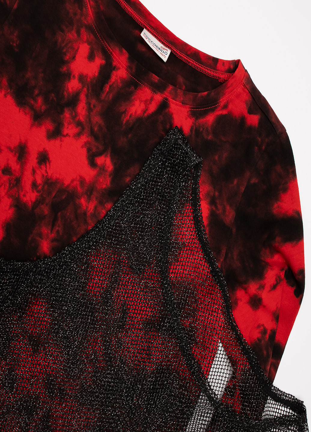 Темно-красный демисезонный кэжуал лонгслив Coccodrillo с абстрактным узором