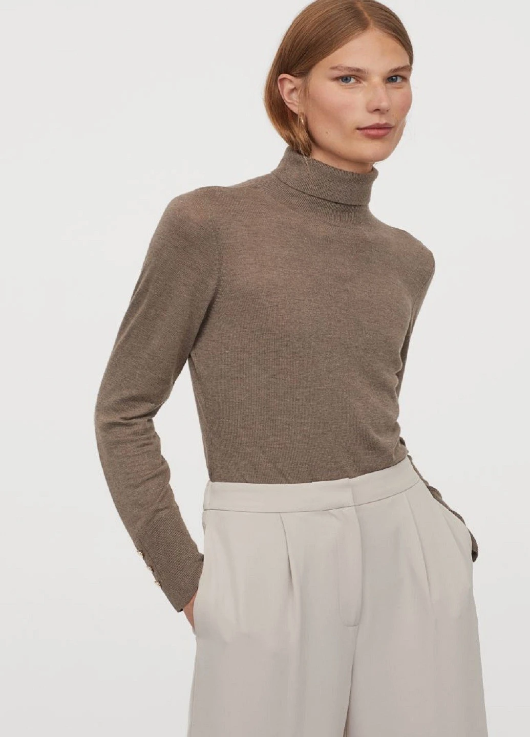 Темно-бежевий демісезонний светр H&M