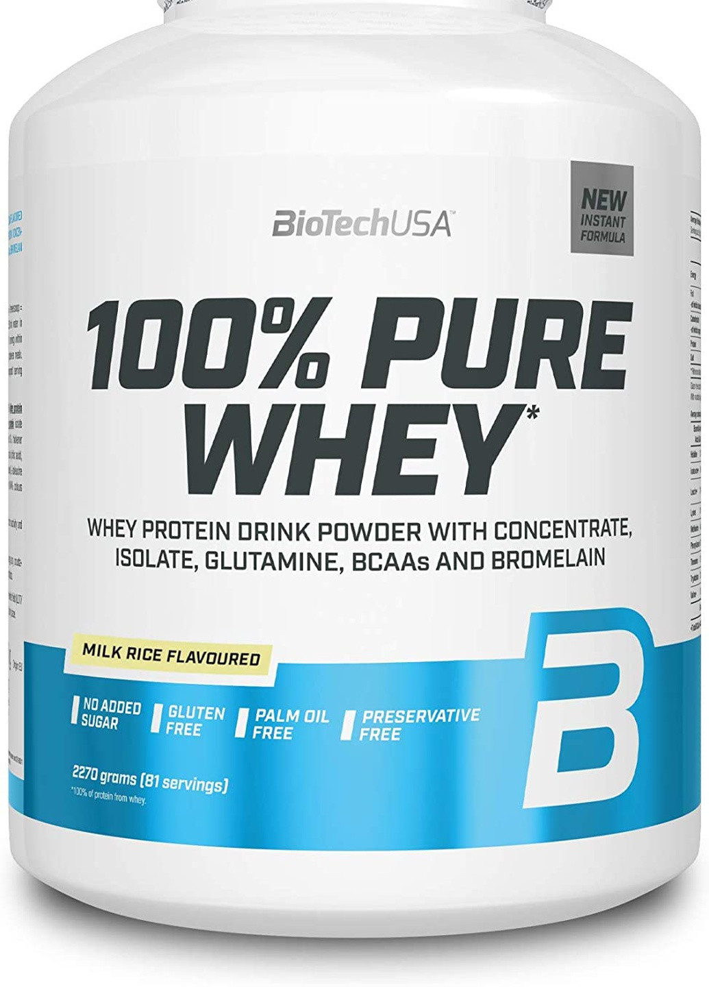 Протеин 100% Pure Whey 2270 g (Rice Pudding) Biotech (255679206)