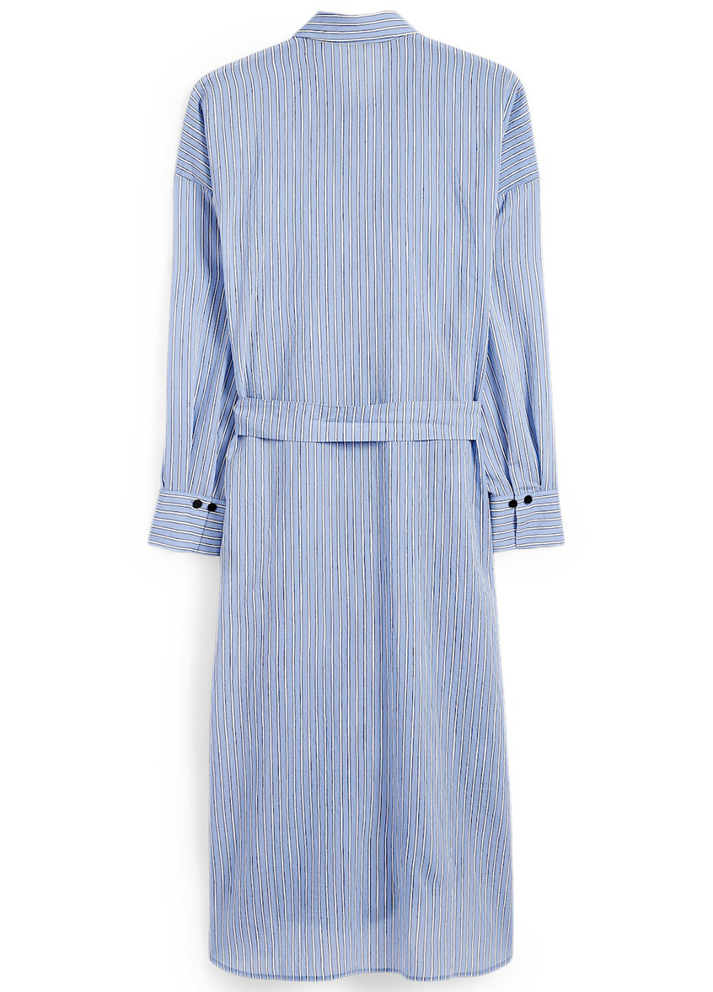 Голубое кэжуал платье рубашка C&A в полоску