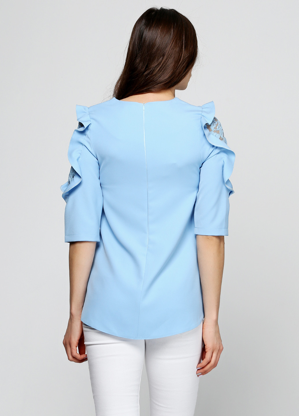 Голубая демисезонная блуза ZUBRYTSKAYA