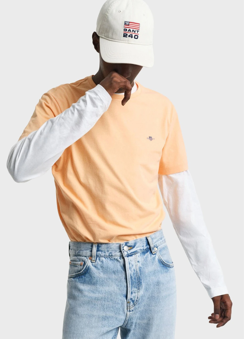 Оранжевая футболка Gant