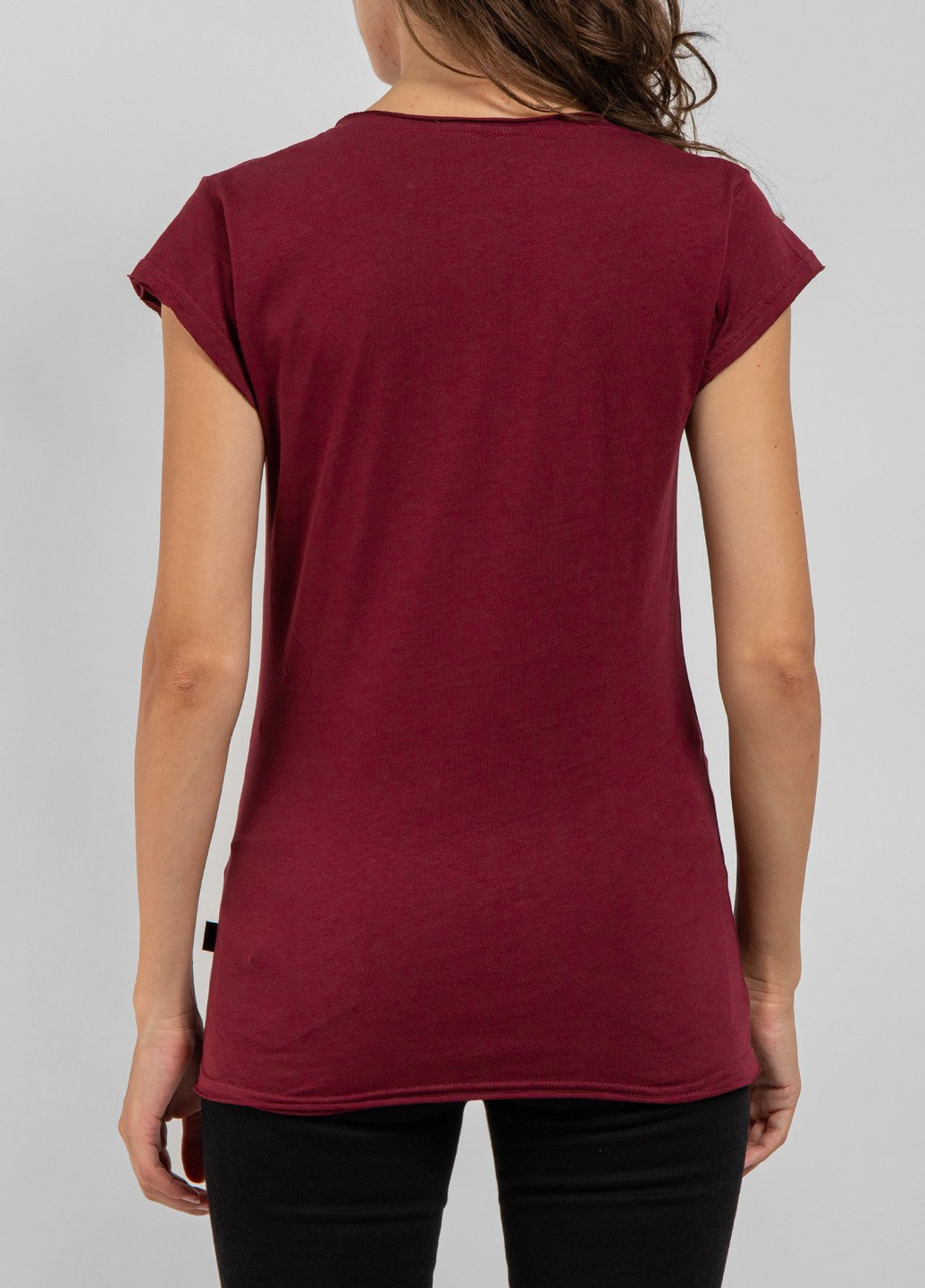 Бордовая футболка с принтом Ko Samui - (250382467)