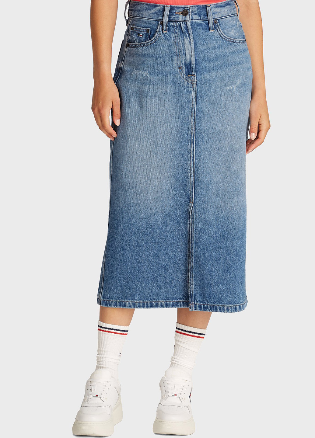 Синяя джинсовая варенка юбка Tommy Jeans карандаш