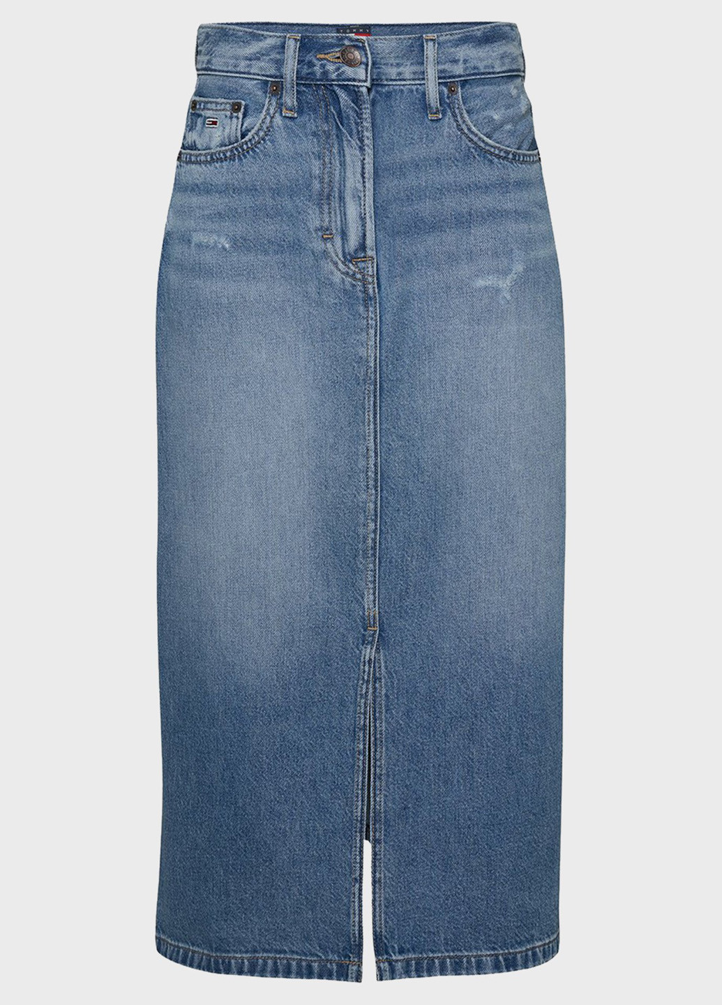 Синяя джинсовая варенка юбка Tommy Jeans карандаш
