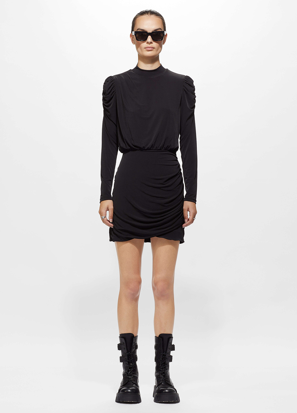 Чорна кежуал сукня YPS однотонна