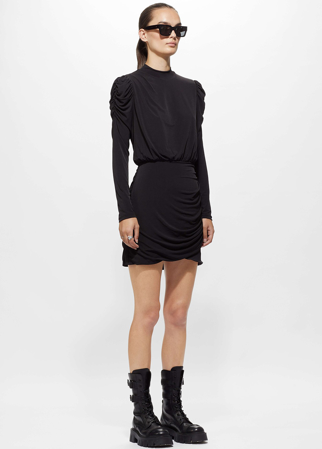 Чорна кежуал сукня YPS однотонна