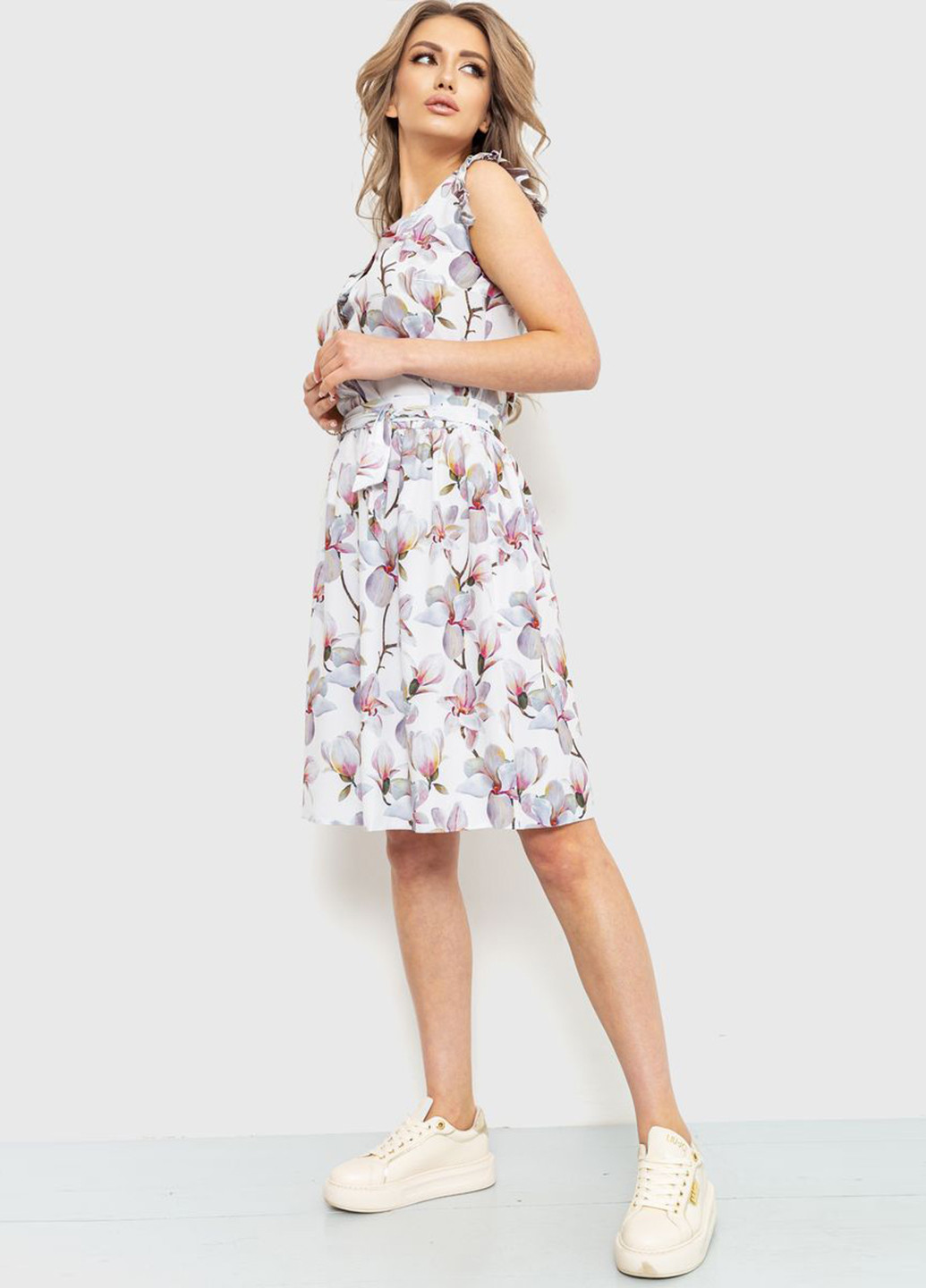 Молочное кэжуал платье Ager с цветочным принтом