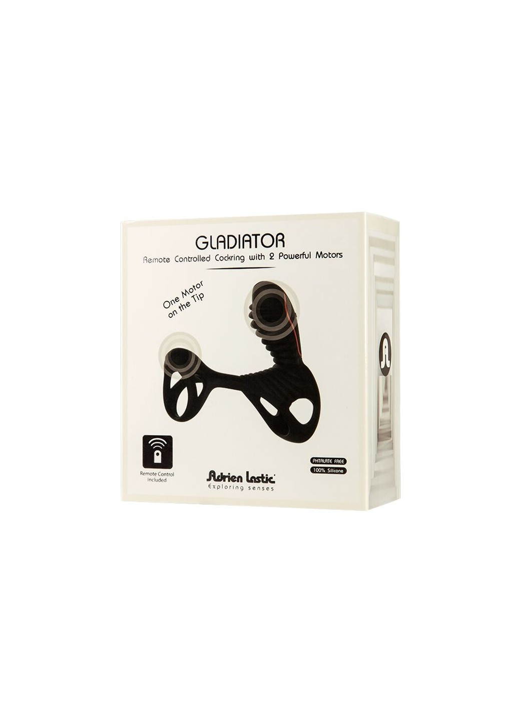 Насадка на член з вібрацією Gladiator з пультом LRS, два мотора Adrien Lastic (254953768)