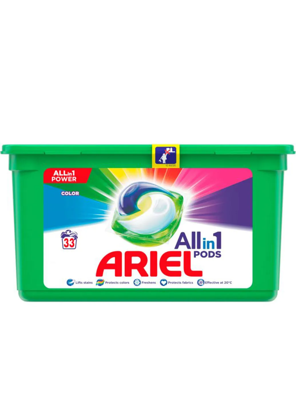 Гель-капсули для прання 3 in 1 Color для кольорової білизни, 33 шт Ariel (254289059)