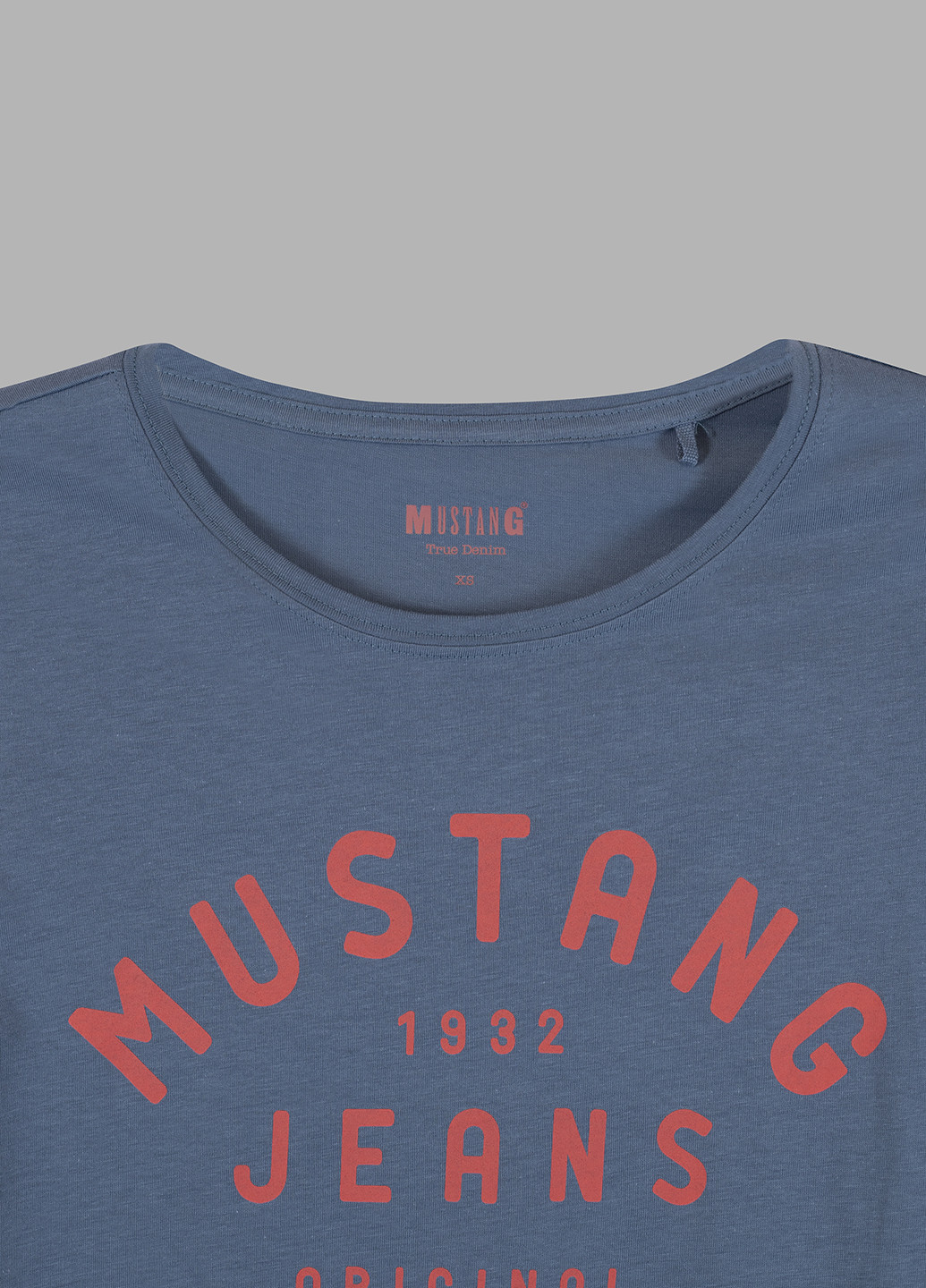 Синяя летняя футболка Mustang
