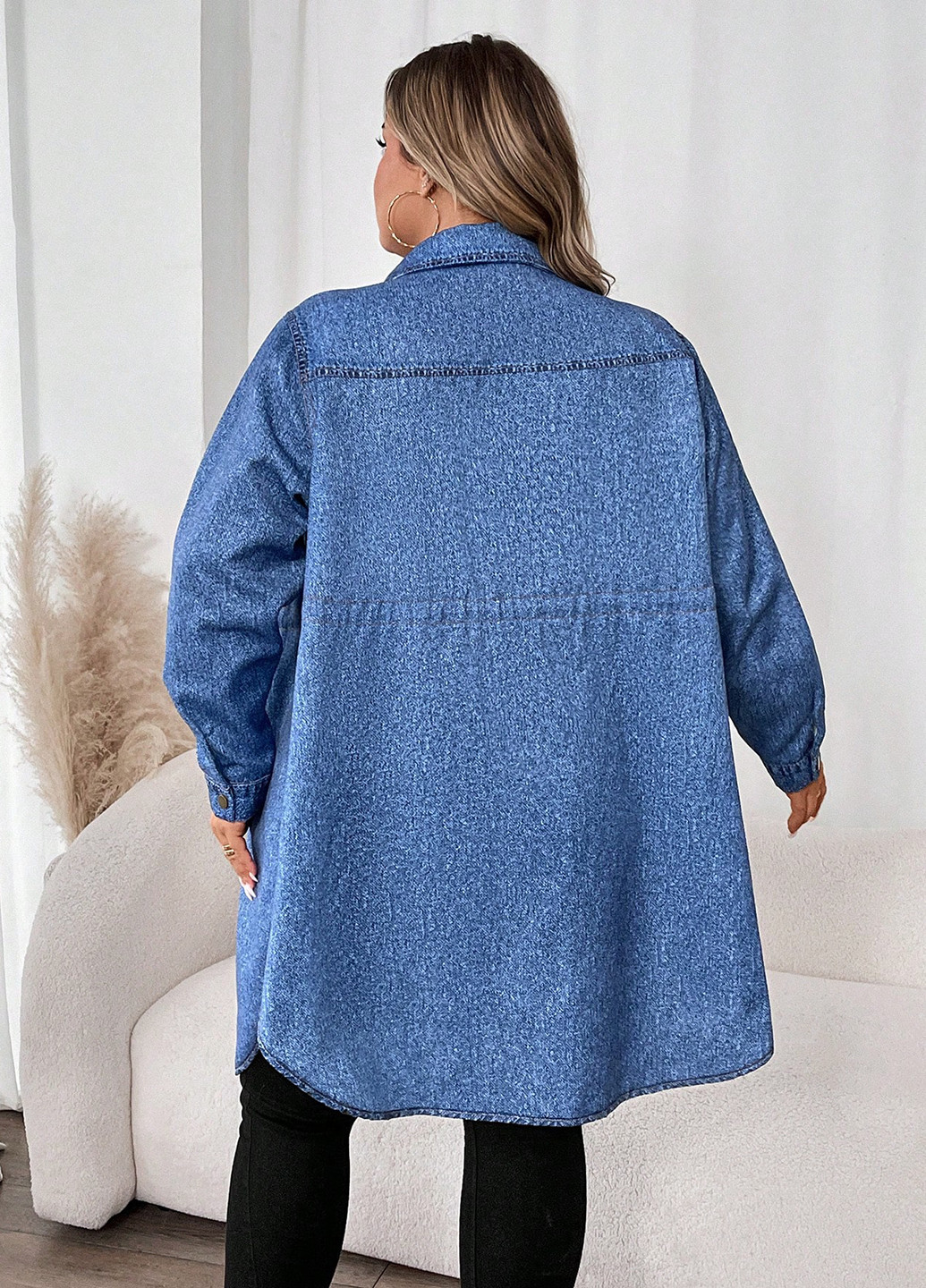 Синяя демисезонная куртка SHEIN