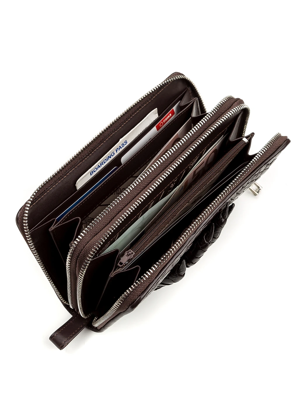 Чоловічий шкіряний гаманець 20х11,5 см Crocodile leather (252127453)