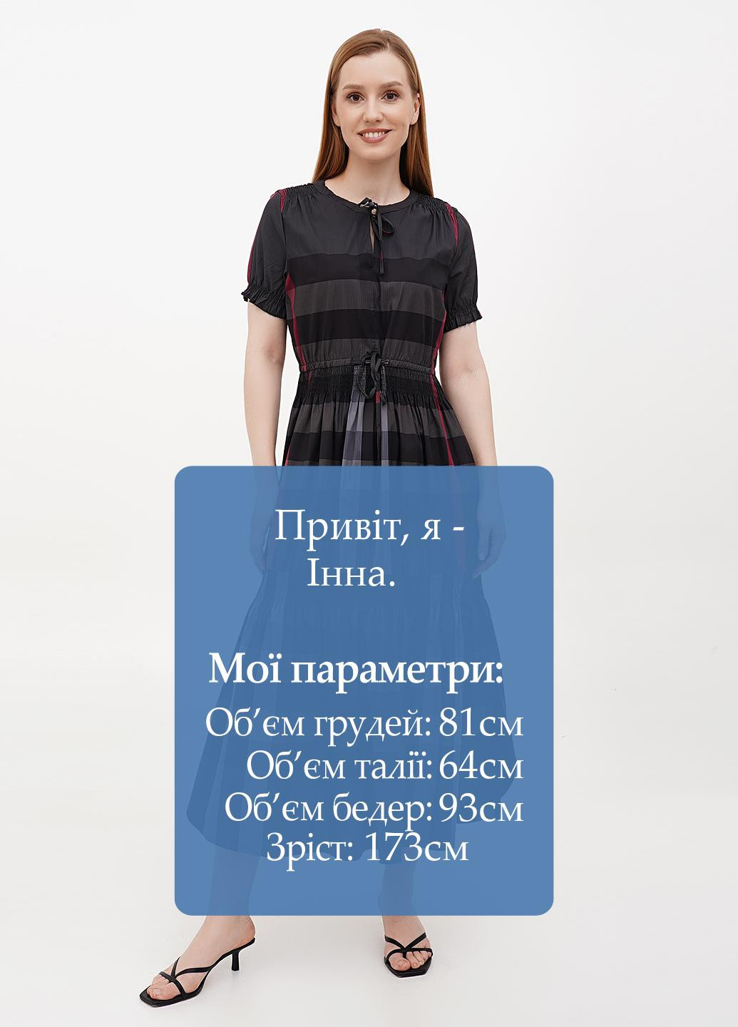 Комбінована кежуал сукня Burberry в клітинку