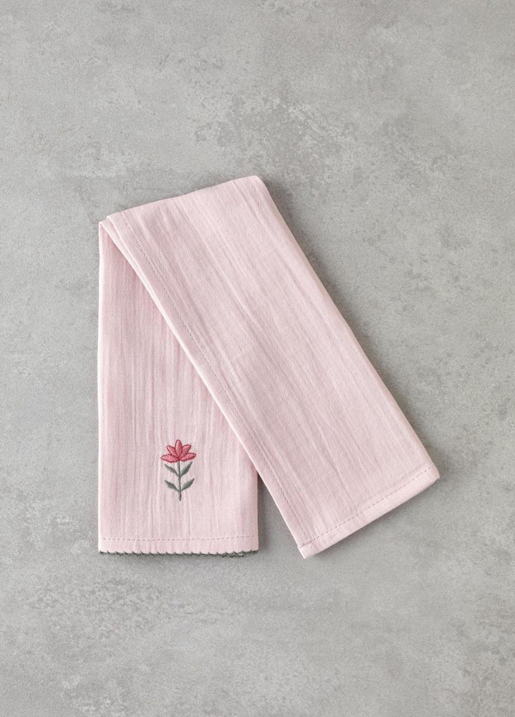 Рушник, 30х50 см English Home однотонний світло-рожевий