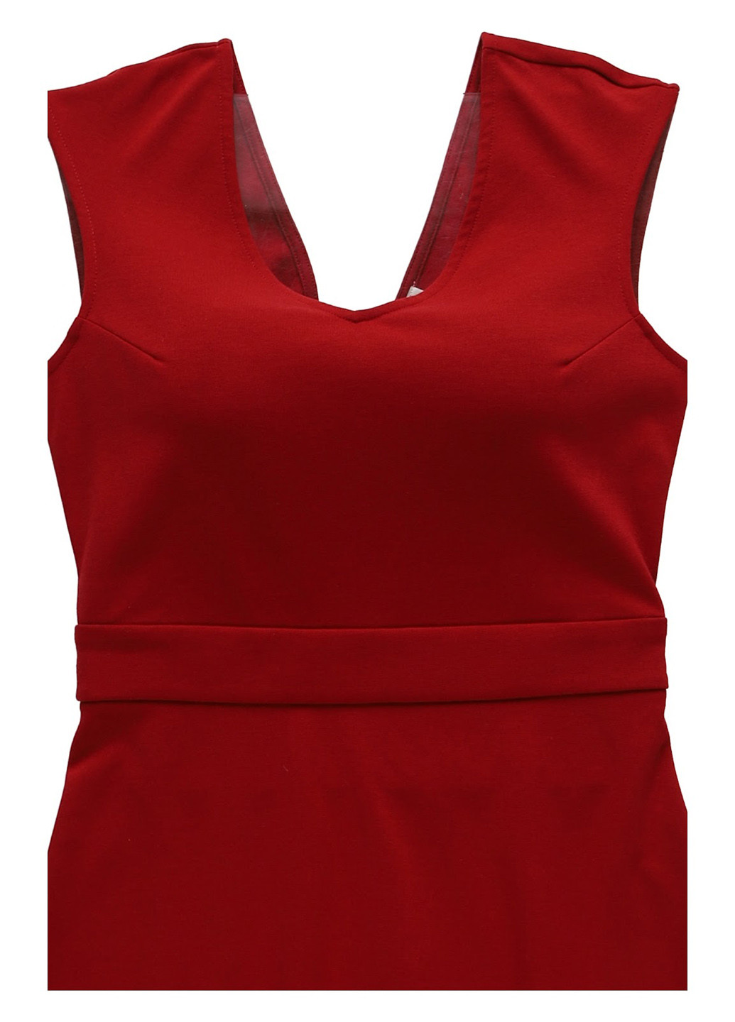 Вишневое кэжуал платье клеш MINT&BERRY однотонное