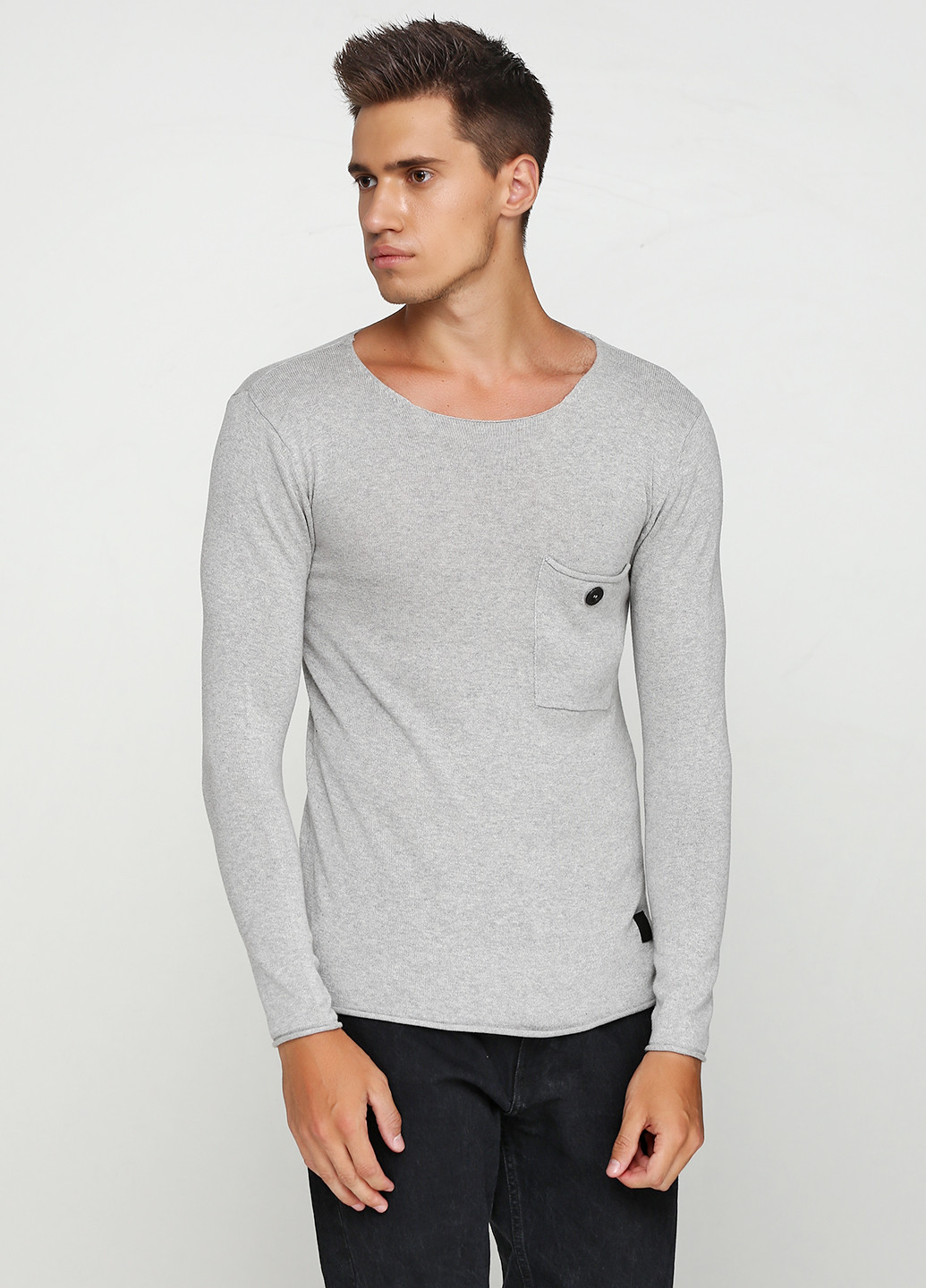 Серый демисезонный джемпер джемпер Anerkjendt