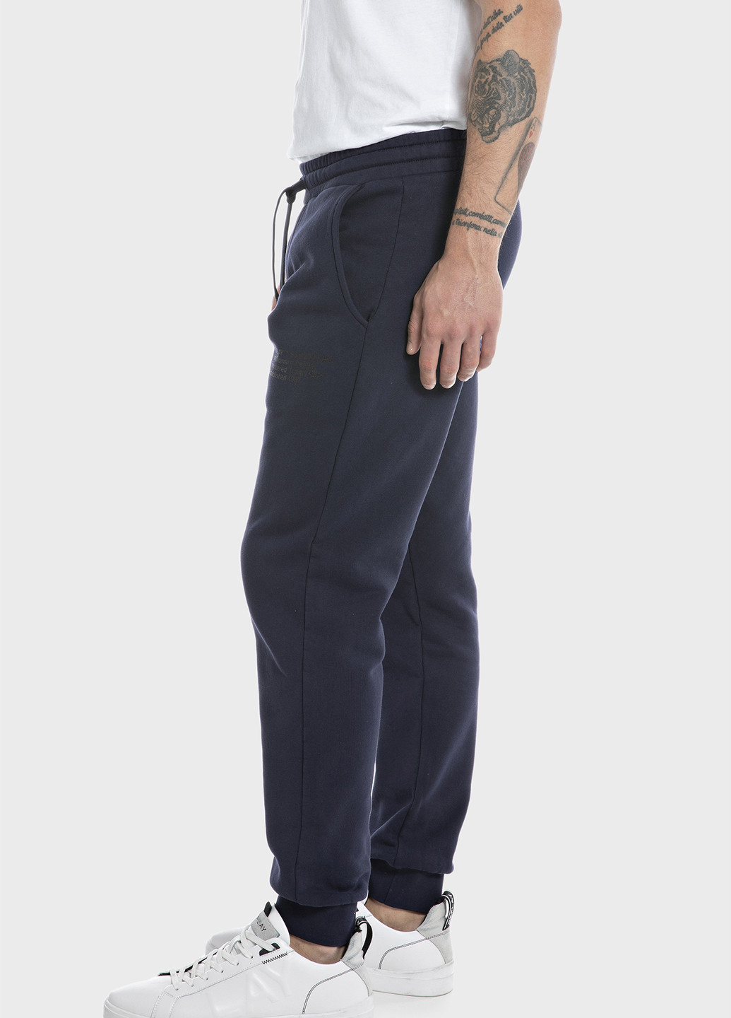 Темно-синие спортивные, кэжуал демисезонные джоггеры брюки Replay
