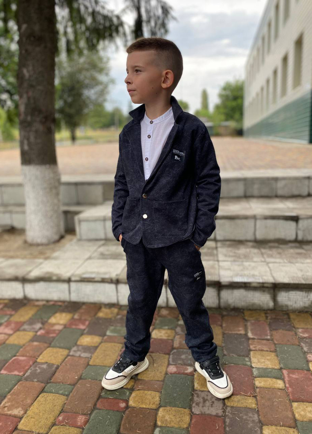 Серый демисезонный костюм (пиджак, брюки) брючный BRAZERS