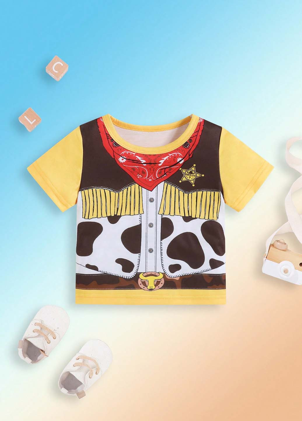 Жовта літня футболка SHEIN