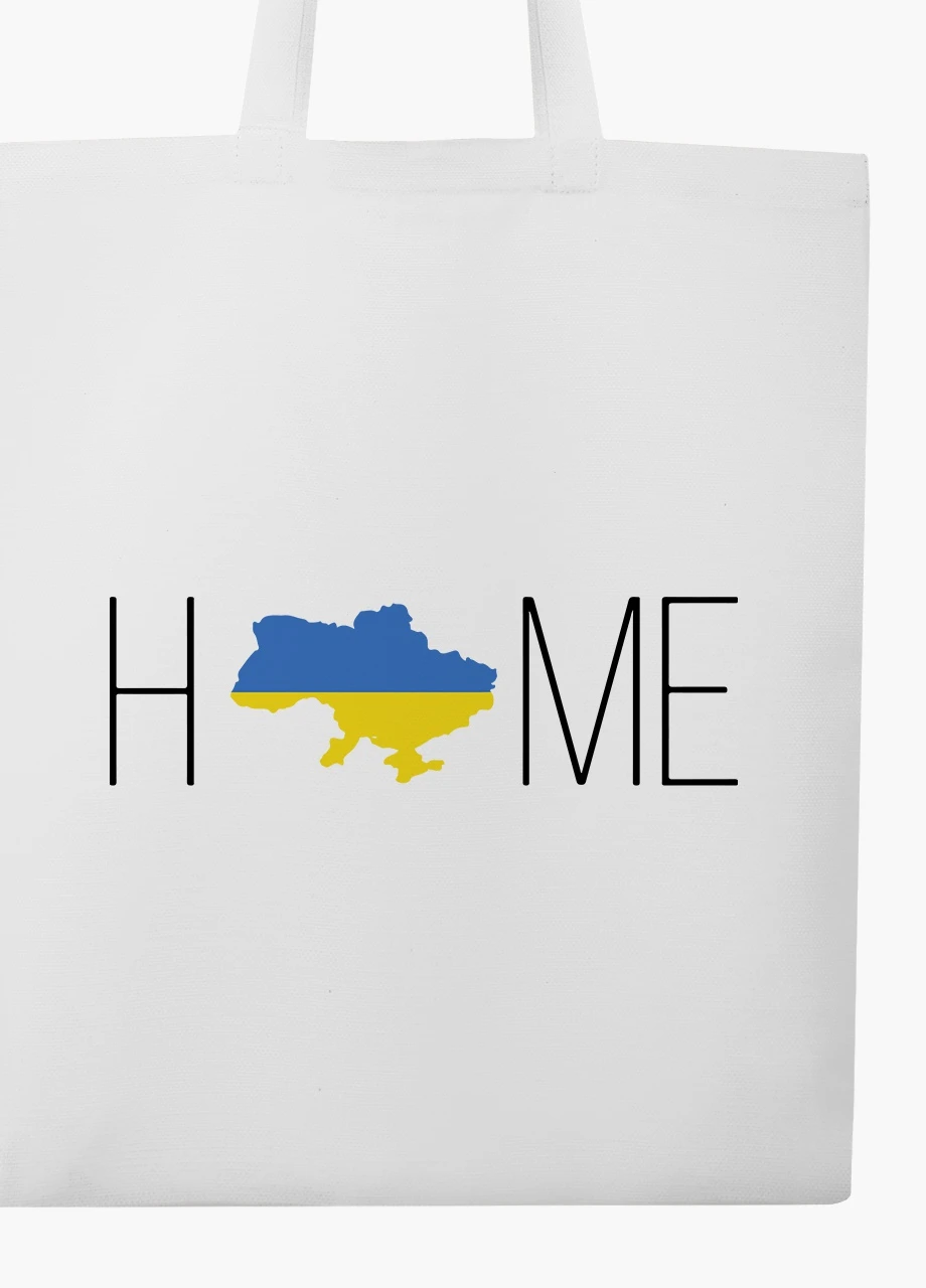 Еко сумка Дім (9227-3765-4) біла класична MobiPrint (253109980)
