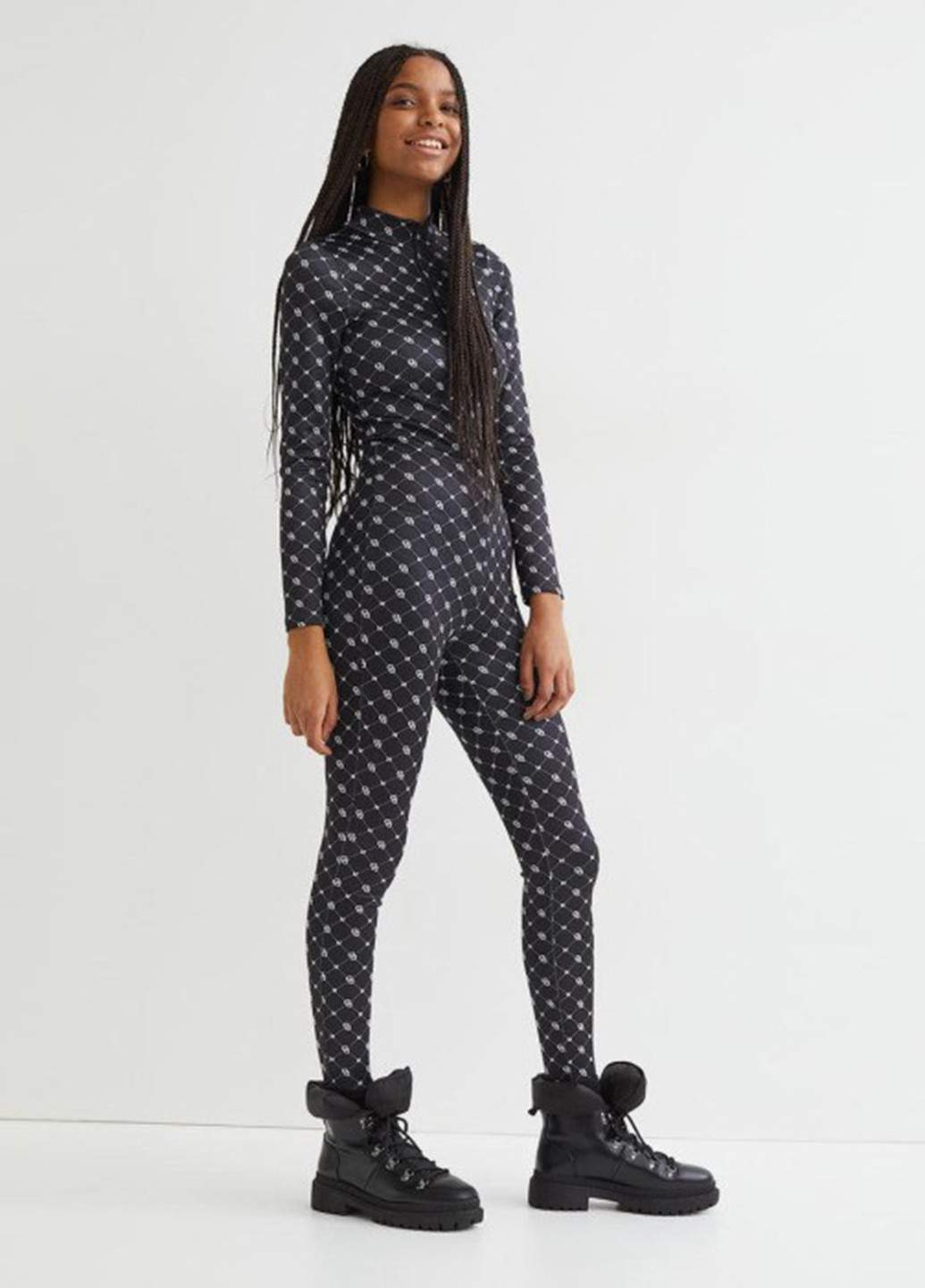 Комбинезон H&M надпись чёрный