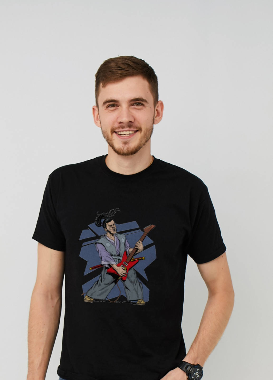 Черная футболка мужская с коротким рукавом Memo