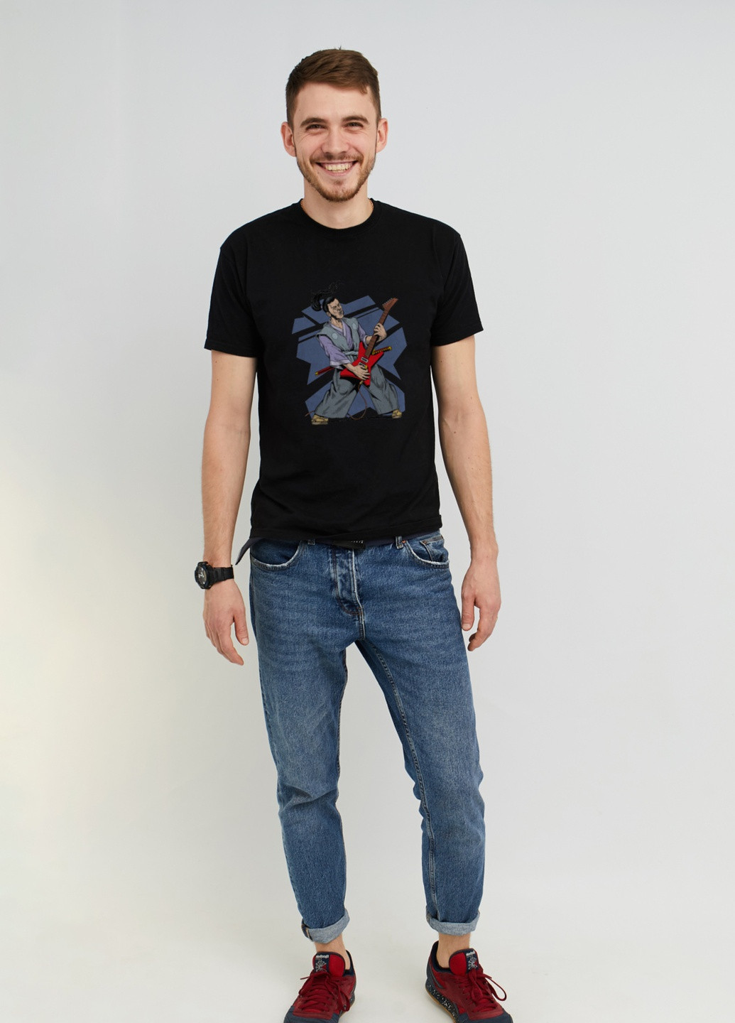 Черная футболка мужская с коротким рукавом Memo