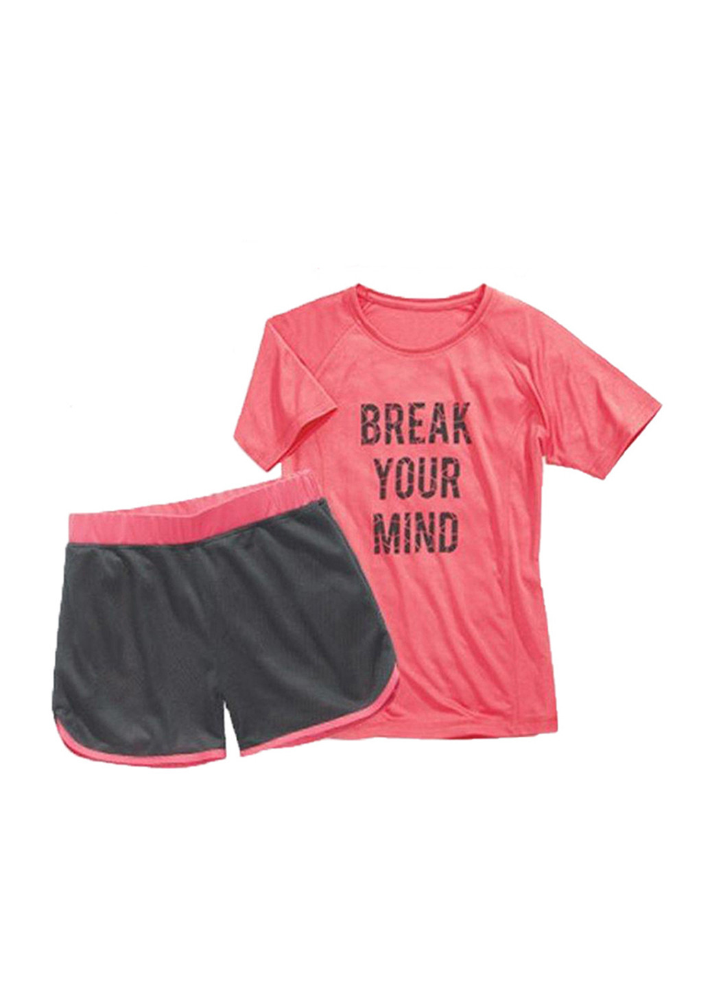 Рожевий літній костюм (футболка, шорти) Crane