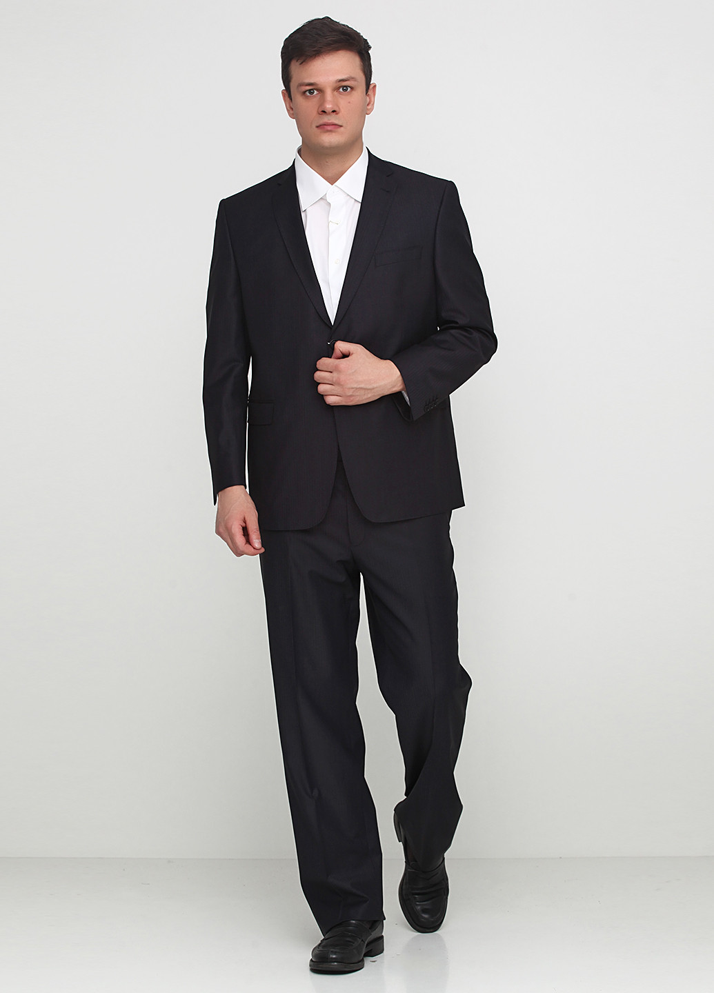 Чорний демісезонний костюм (піджак, брюки) брючний Vito Rufolo