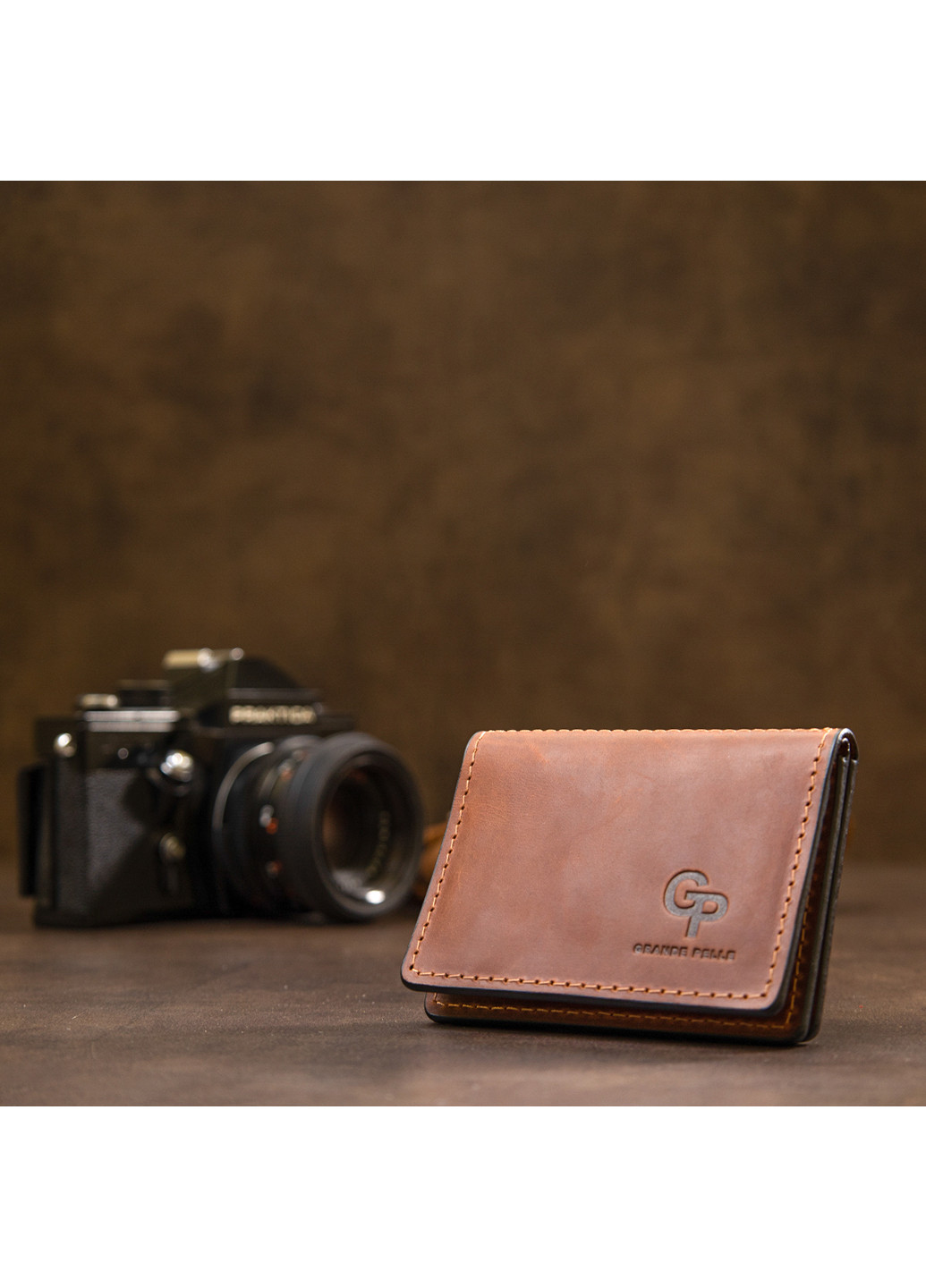 Кожаная визитница 10х7х1,5 см Grande Pelle (252417274)