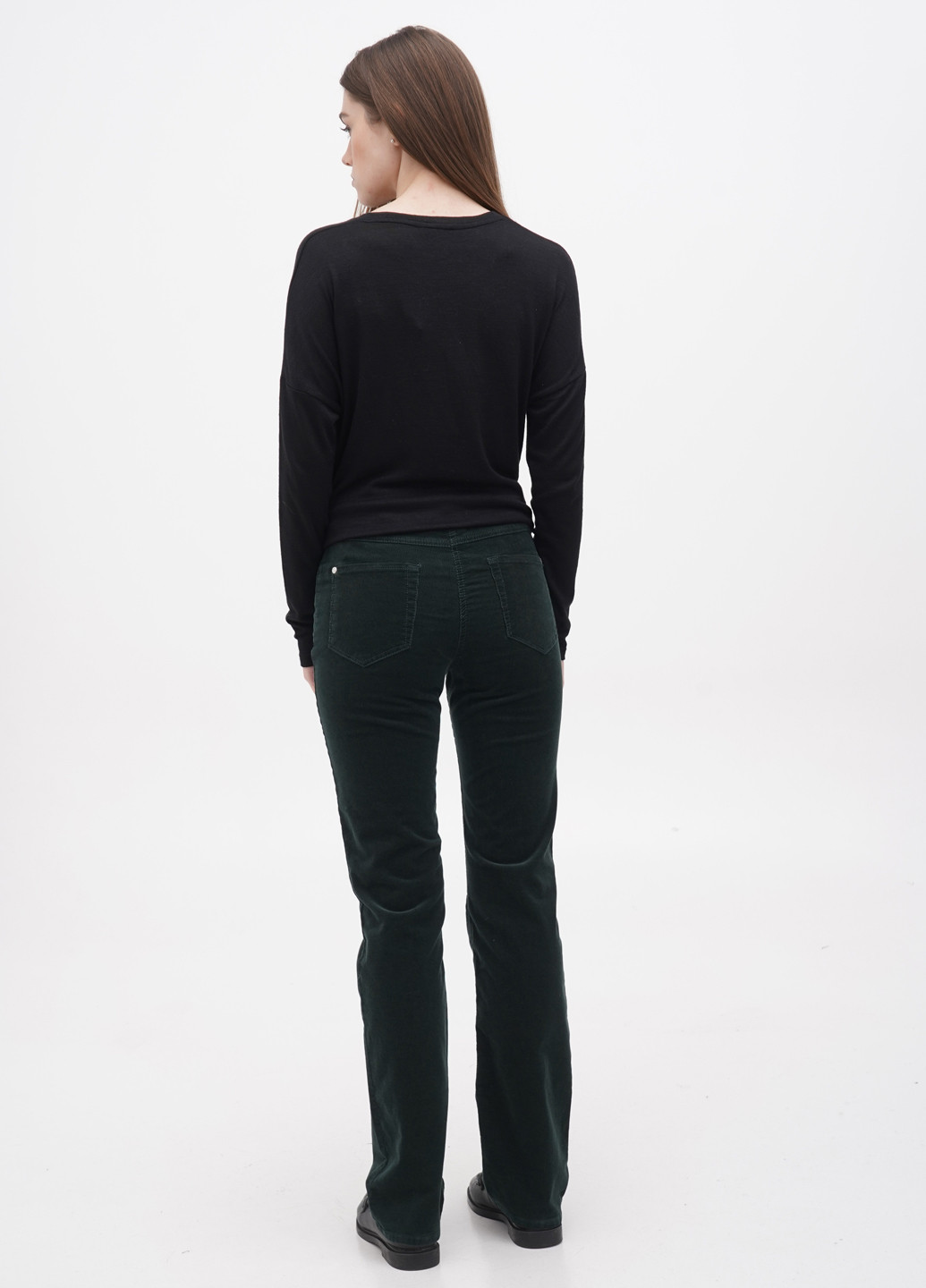 Темно-зеленые кэжуал демисезонные прямые брюки Lagrand