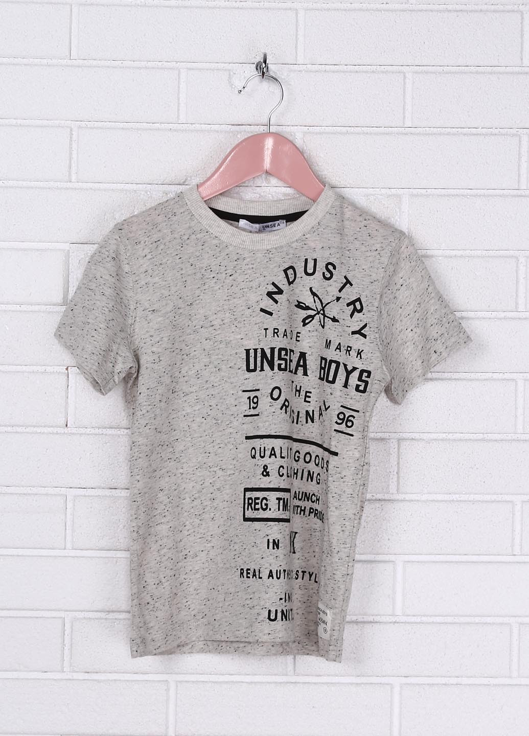Серая летняя футболка с коротким рукавом NK Unsea