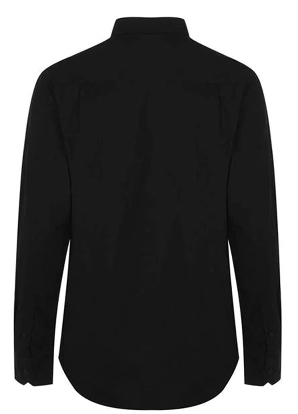 Черная кэжуал рубашка однотонная Pierre Cardin