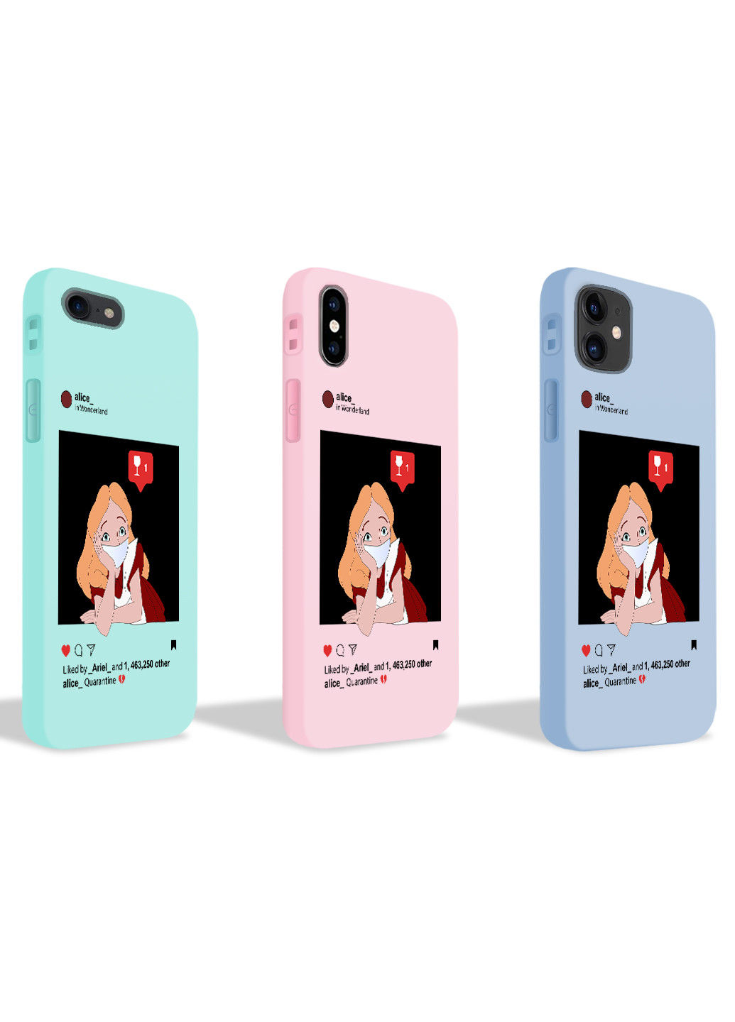 Чехол силиконовый Apple Iphone Xs Алиса в маске Дисней Карантин (Disney Quarantine) (8938-1419) MobiPrint (219776224)